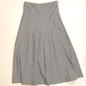 Zara long skirt, Black & White houndstooth